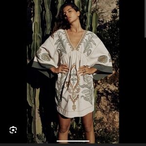 Zara Original Bohemian Embroidered Dress Xl